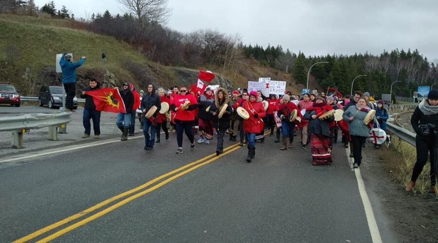 Red Dress Protest shuts down Canso Causeway