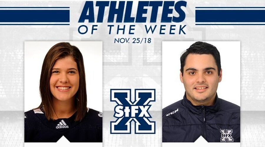 Hockey players named StFX AOTW