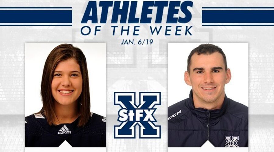 Hockey goalies earn first STFX AOTW awards of 2019