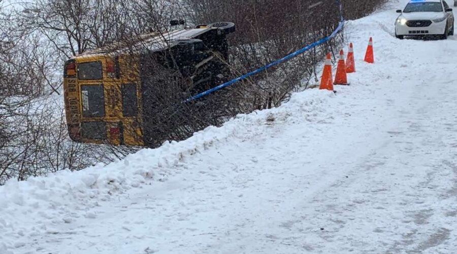 13 students involved in school bus crash in Inverness Co.