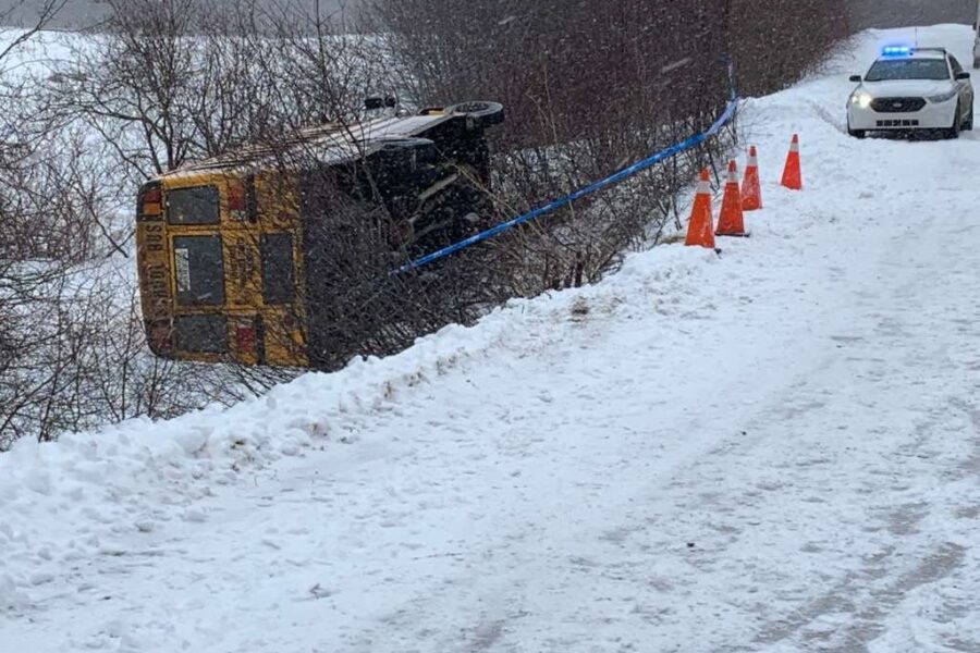 13 students involved in school bus crash in Inverness Co.