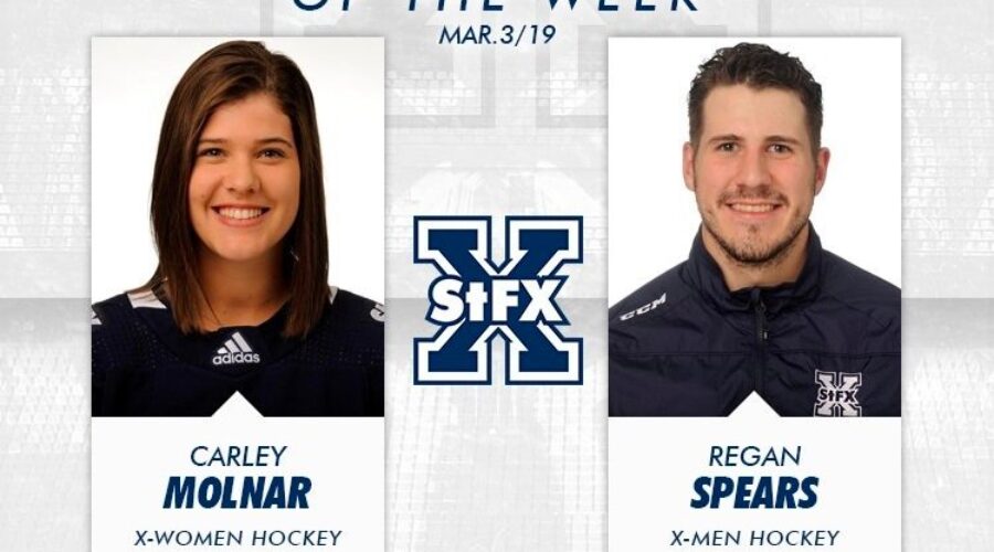 Spears, Molnar named latest StFX AOTW