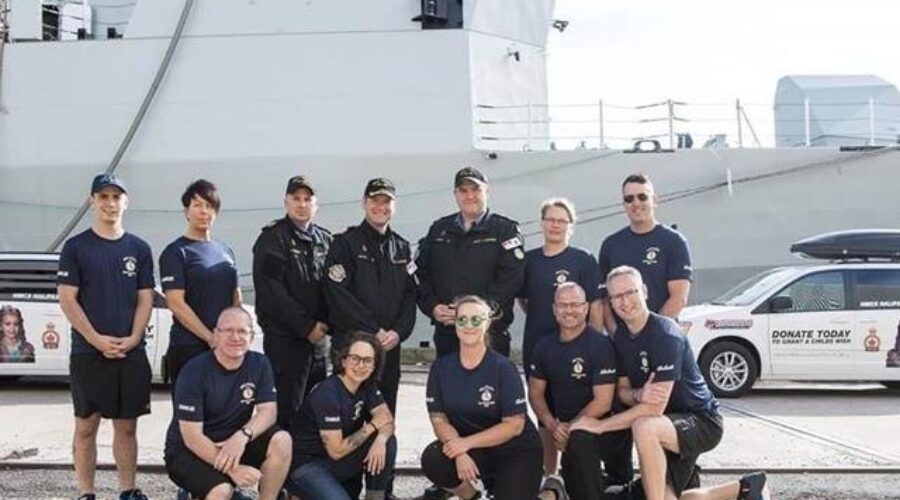 HMCS Halifax crew runs through Port Hawkesbury for Children’s Wish