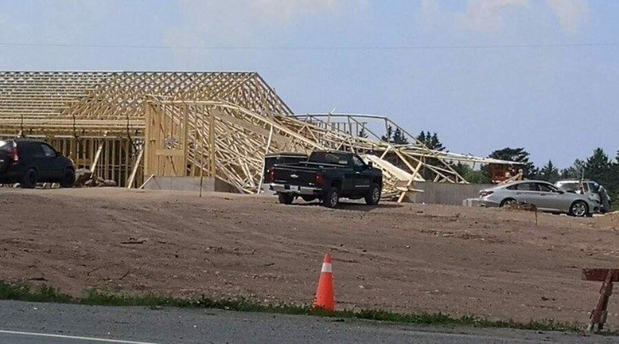 Collapse at Monastery fire hall construction site