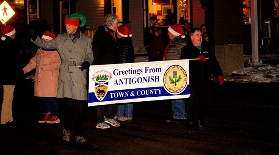 Antigonish Christmas parade staying at night