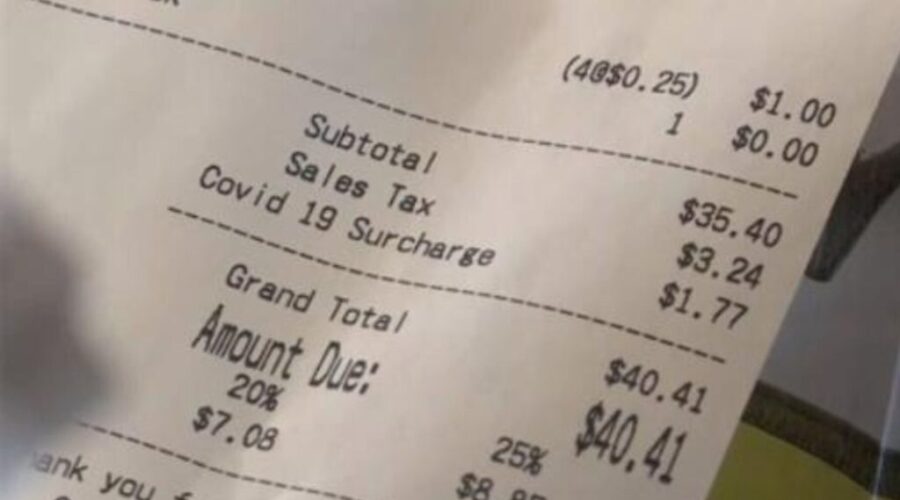 A COVID Surcharge may be coming to a receipt near you