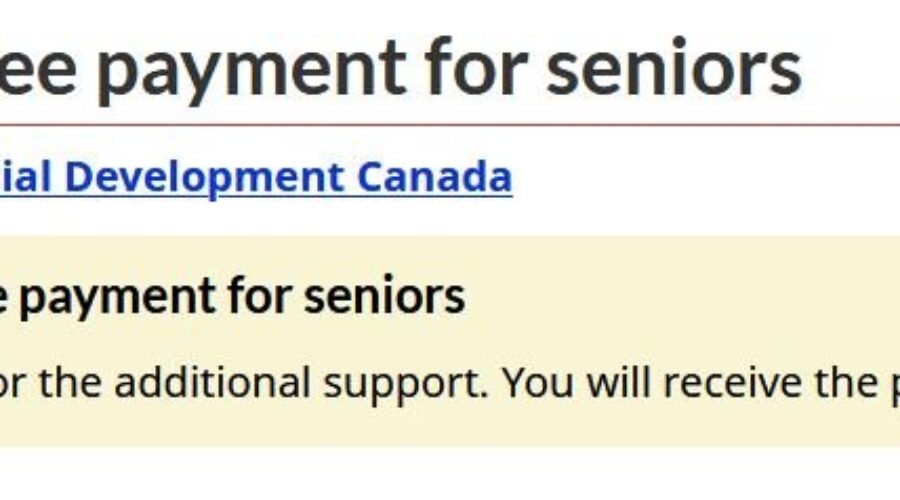 COVID-19 Financial Support for Seniors