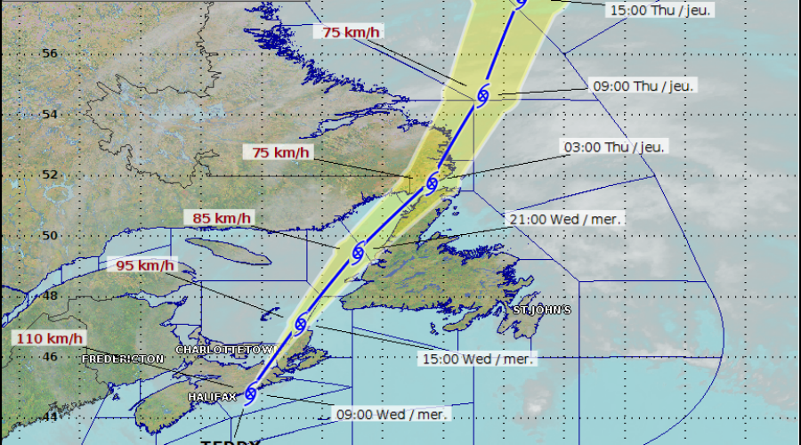 Teddy moving through Quad Counties