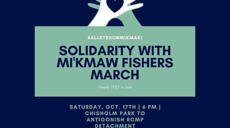 March in Antigonish to support Mi’kmaw fishermen