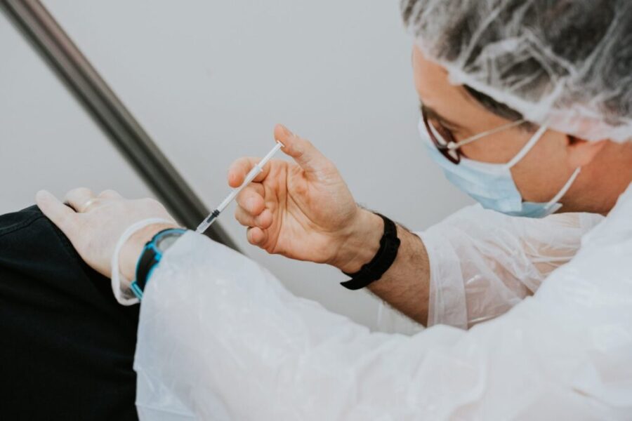 50% of country has received first vaccine dose