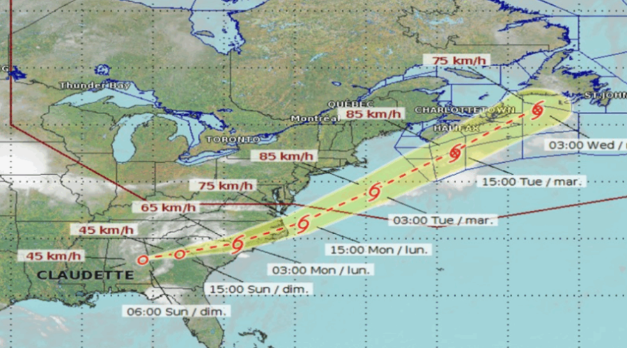 Not more than a passing visit from Claudette predicted