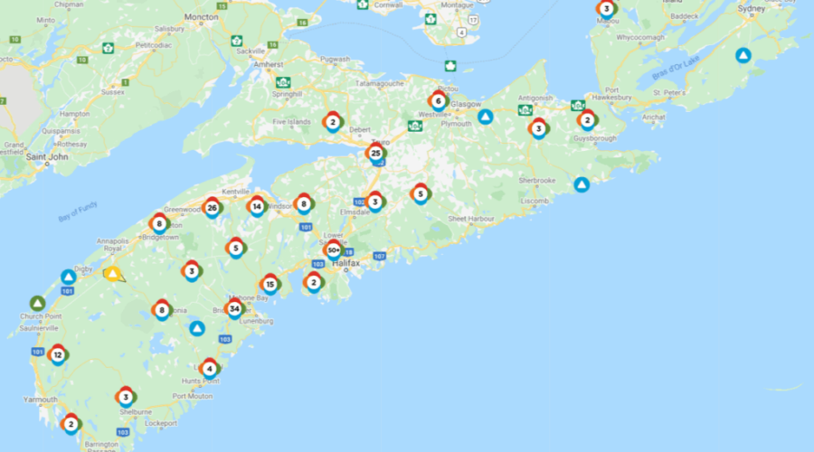 Scattered outages in the wake of hurricane Elsa