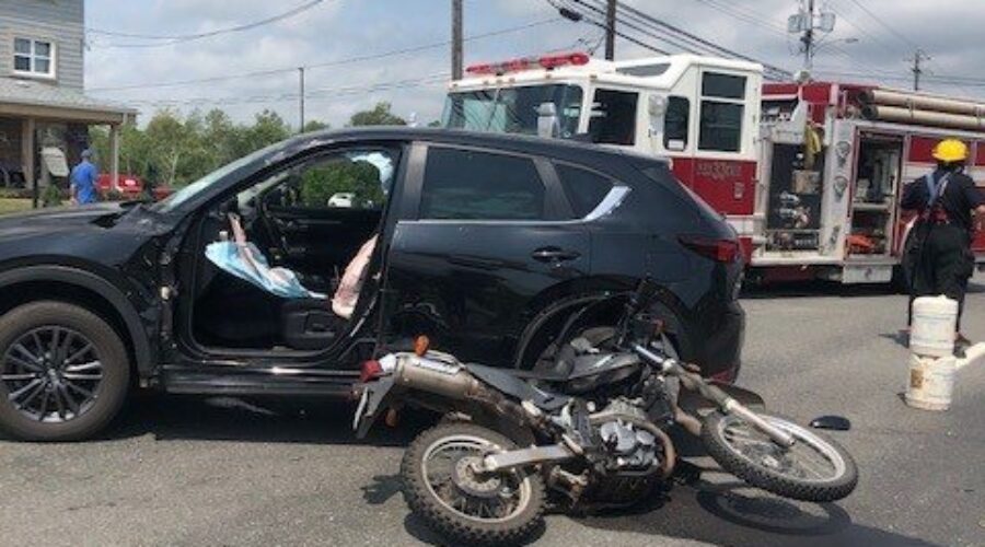 Police investigate two vehicle motorcycle collision