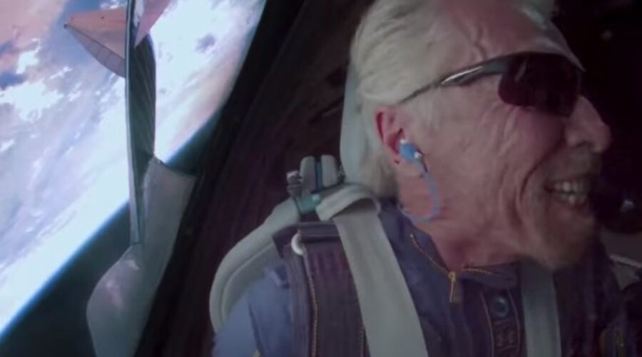Richard Branson Takes Flight To Space