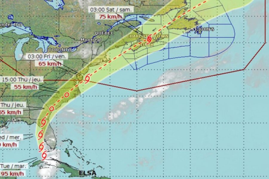 Elsa Could Bring Rain, Wind To The Maritimes