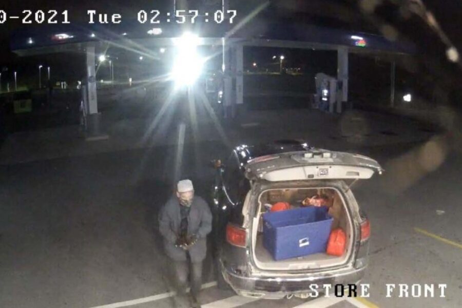 Stolen SUV used in gas station break-in