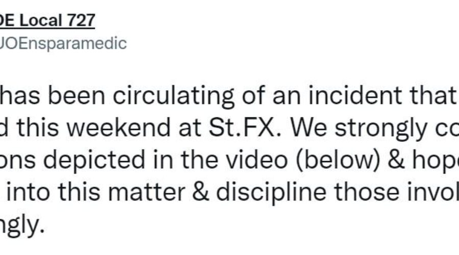 Incident at StFX with ambulance