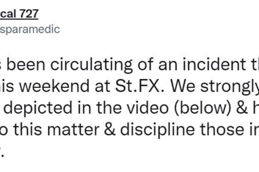 Incident at StFX with ambulance