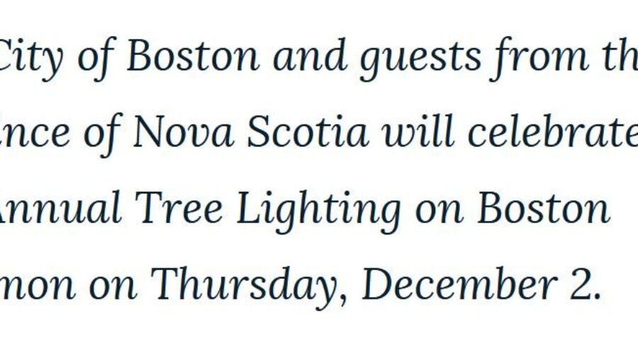 The Tree for Boston lighting ceremony is tonight