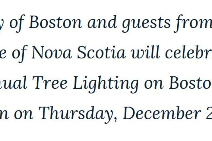 The Tree for Boston lighting ceremony is tonight