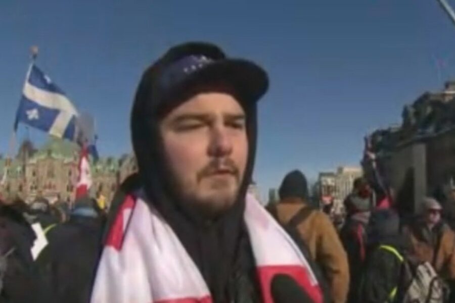 Day Three Of Trucker Convoy In Ottawa