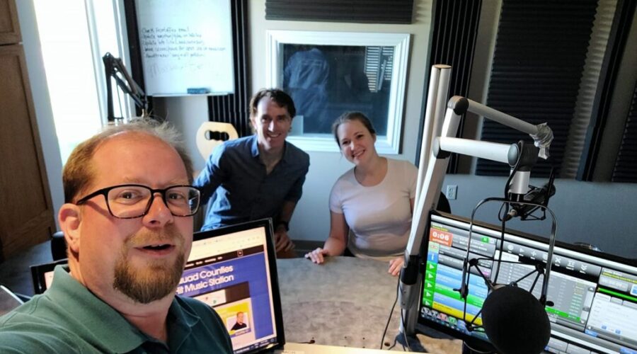 Scottie O chats with Adam and Sam, part of the Guysborough Players Cast of Mamma Mia