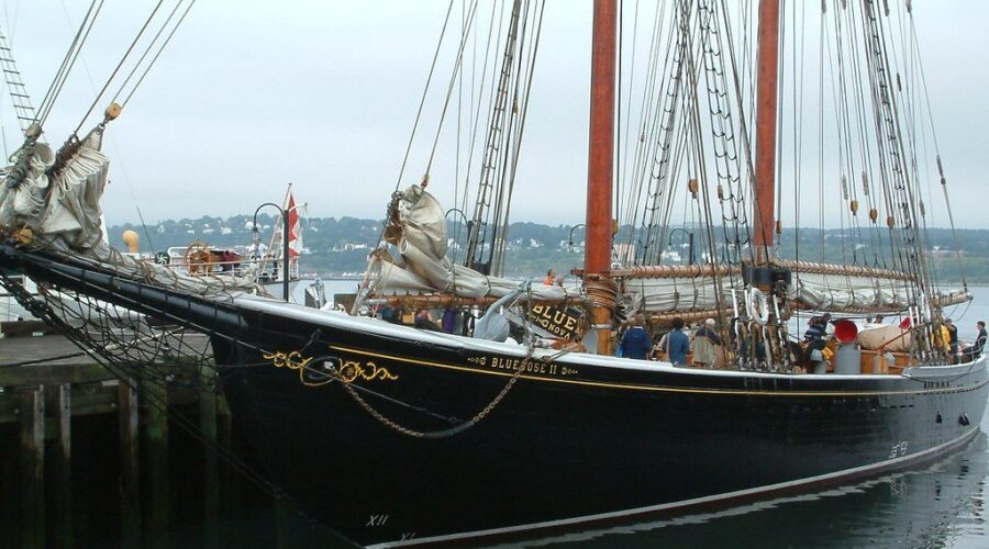 Bluenose II Stopping in the Guysborough Harbour Entrance