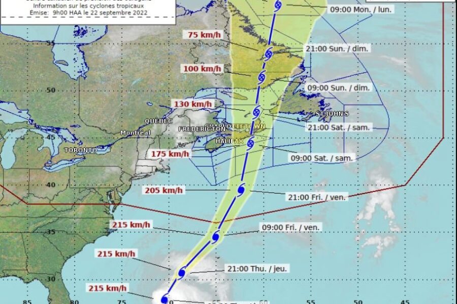 Environment Canada expects strongest winds from Fiona to hit Saturday morning