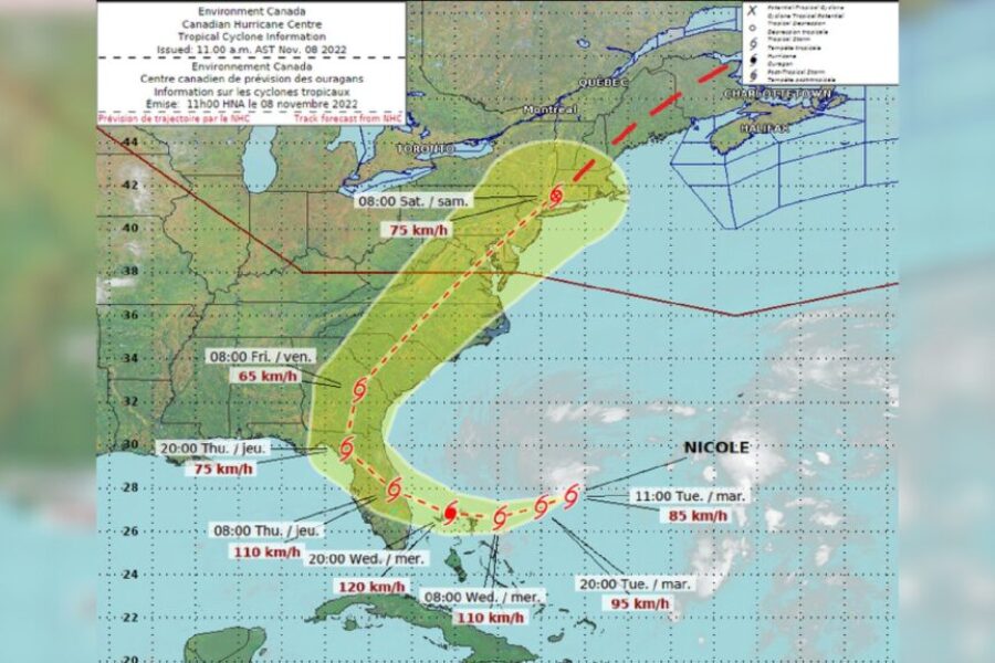 Canadian Forecasters Tracking Tropical Storm Nicole