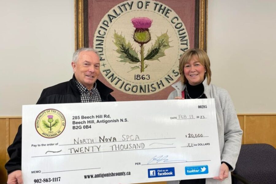 North Nova SPCA Receives Monetary Donation from Antigonish County