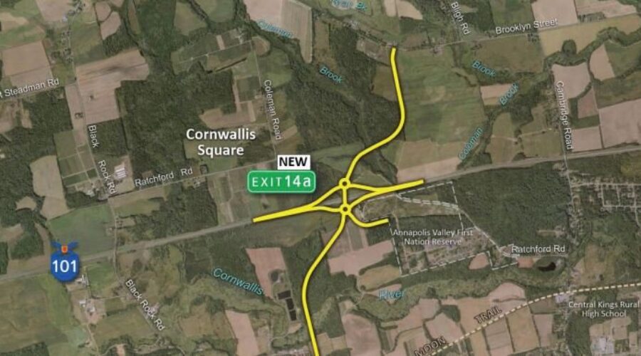 New $47M interchange on Highway 101 between Coldbrook and Berwick