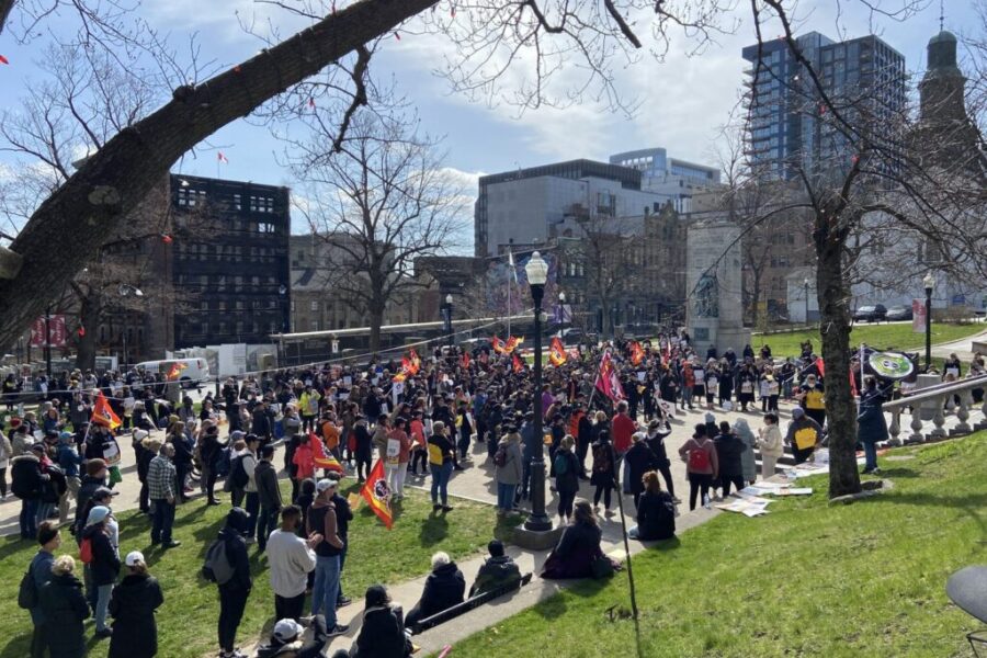 Hundreds of workers rally in Halifax as strike enters its second week