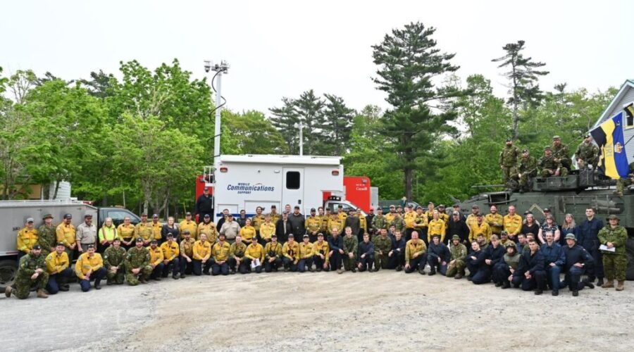 Military helping crews at Barrington Lake wildfire
