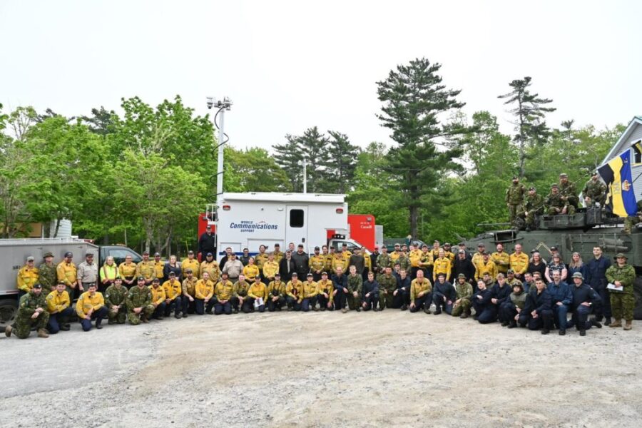 Military helping crews at Barrington Lake wildfire