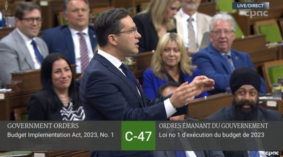 Poilievre filibusters budget bill