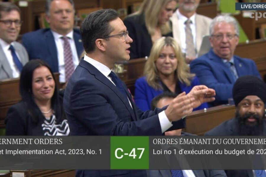 Poilievre filibusters budget bill
