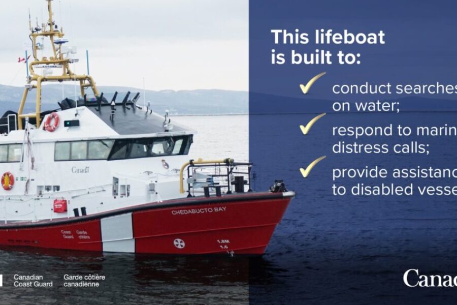 ‘Chedabucto Bay’ lifeboat dedicated in Clark’s Harbour