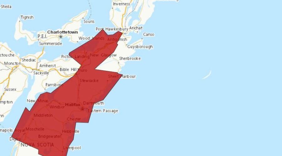 A heat warning has been issued for much of Mainland Nova Scotia