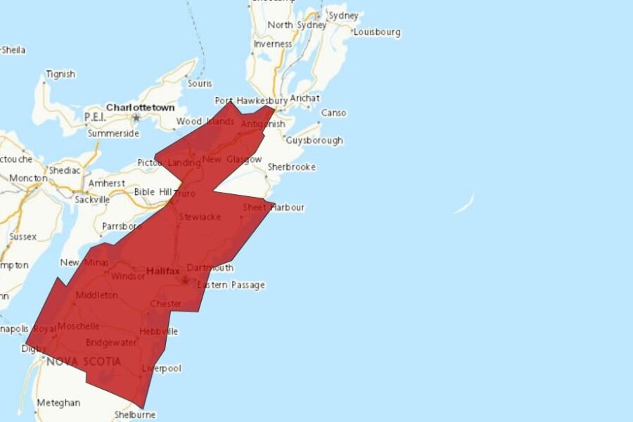 A heat warning has been issued for much of Mainland Nova Scotia