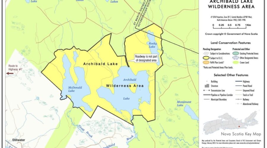 Nova Scotia establishes new Archibald Lake Wilderness Area