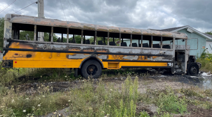 Two arrested after Baddeck bus fire