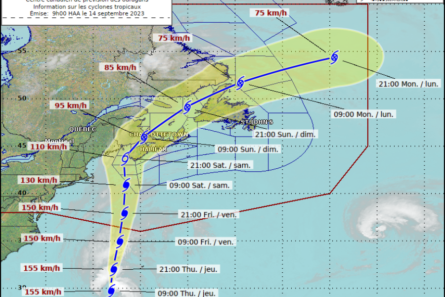 Watches now in effect for N.S. and N.B. as Hurricane Lee continues north