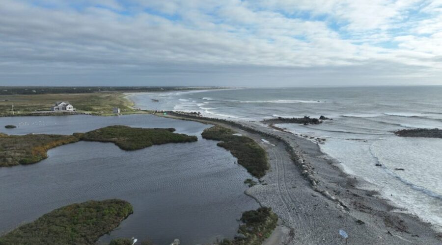 Beach erosion in Shelburne County after Lee