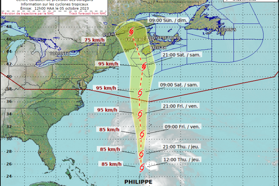 Tropical Cyclone Information statement issued for Philippe