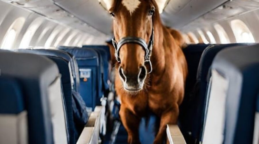 A horse (Yes, a HORSE) escaped it’s stall in the cargo hold of a plane