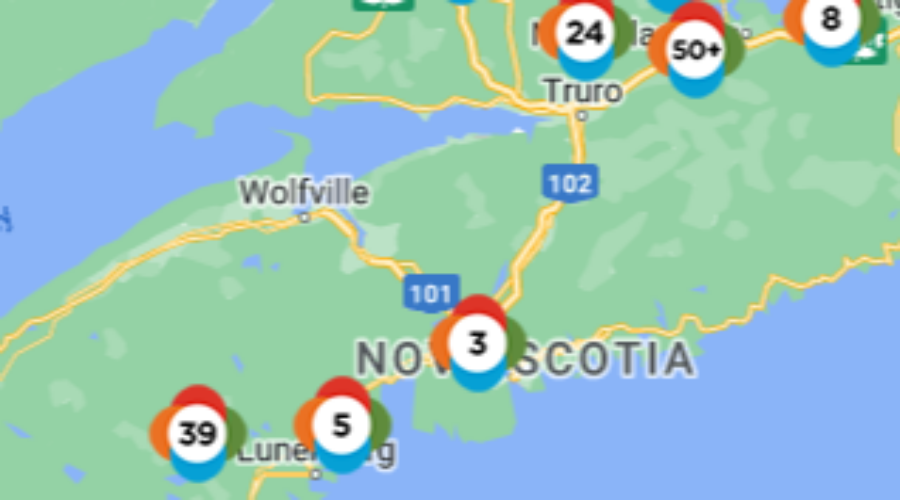Scattered outages in N.S following big wind