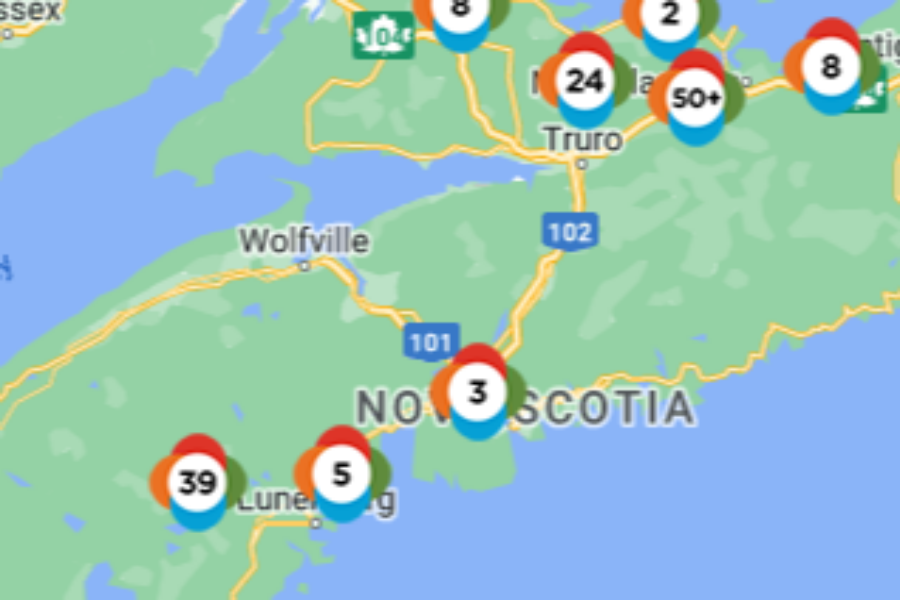 Scattered outages in N.S following big wind