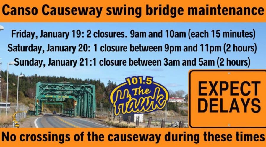 Prepare for more delays and closures on the Canso Causeway