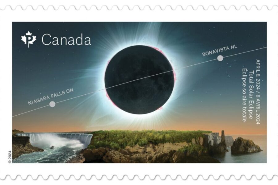 Total eclipse commemorated on Canada Post stamp