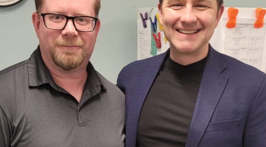 Scottie O chatted with Pierre Poilievre while he was in Port Hawkesbury